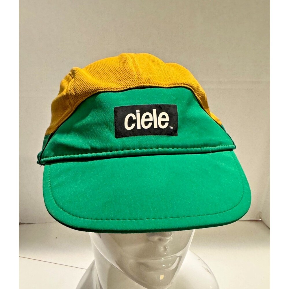 Ciele Athletics GOCap Hat Green & Yellow COOLwick Adjustable Running Cap